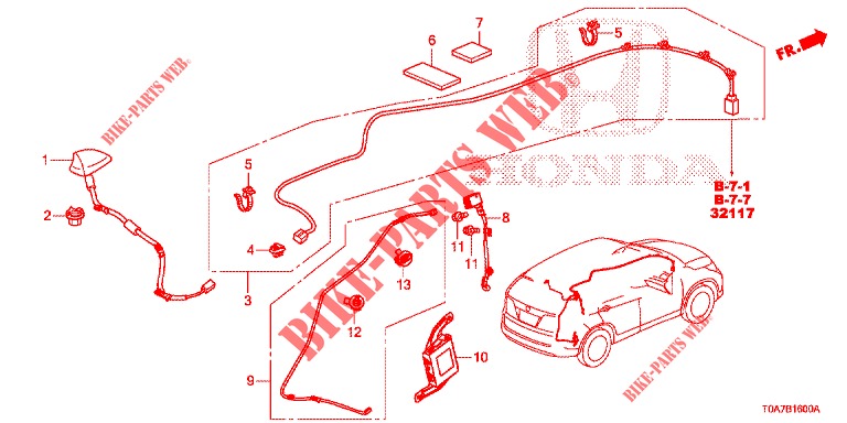ANTENNA/SPEAKER  for Honda CR-V DIESEL 1.6 EXECUTIVE NAVI 5 Doors 6 speed manual 2014