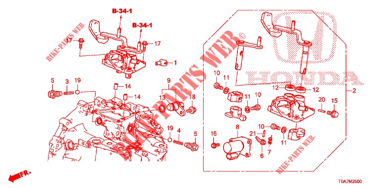 CHANGE LEVER (DIESEL) (1.6L) for Honda CR-V DIESEL 1.6 EXECUTIVE NAVI 5 Doors 6 speed manual 2014