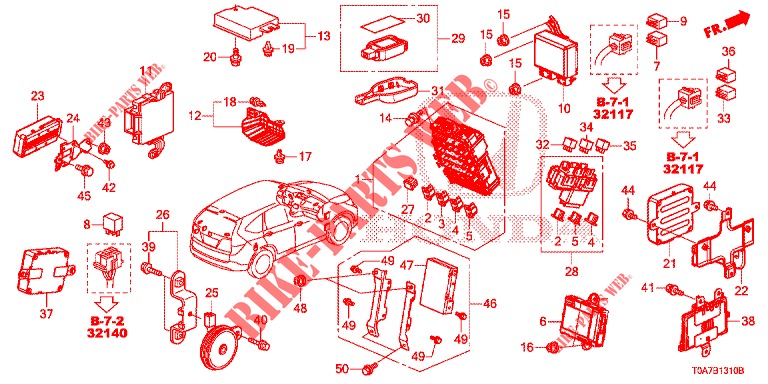 CONTROL UNIT (CABINE) (LH) (1) for Honda CR-V DIESEL 1.6 EXECUTIVE NAVI 5 Doors 6 speed manual 2014