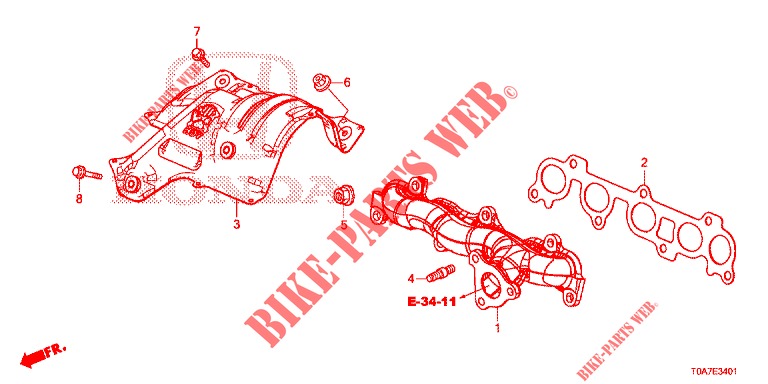 EXHAUST MANIFOLD (DIESEL) (1.6L) for Honda CR-V DIESEL 1.6 EXECUTIVE NAVI 5 Doors 6 speed manual 2014