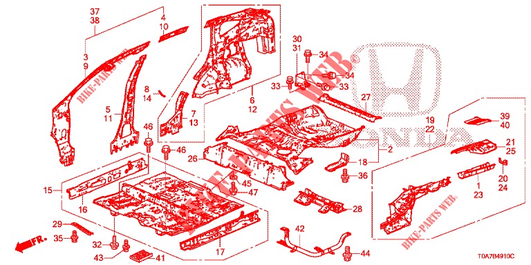 FLOOR/INNER PANELS  for Honda CR-V DIESEL 1.6 EXECUTIVE NAVI 5 Doors 6 speed manual 2014