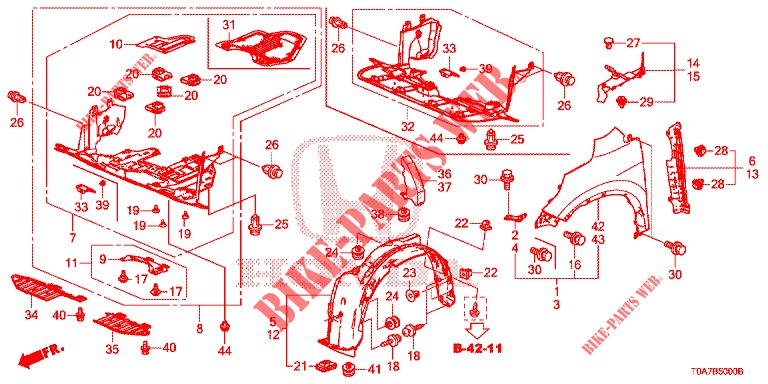 FRONT FENDERS  for Honda CR-V DIESEL 1.6 EXECUTIVE NAVI 5 Doors 6 speed manual 2014