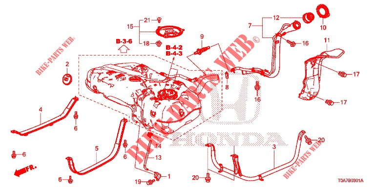 FUEL FILLER PIPE (DIESEL) for Honda CR-V DIESEL 1.6 EXECUTIVE NAVI 5 Doors 6 speed manual 2014