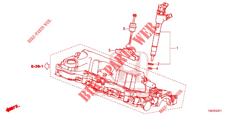 FUEL INJECTOR (DIESEL) (1.6L) for Honda CR-V DIESEL 1.6 EXECUTIVE NAVI 5 Doors 6 speed manual 2014