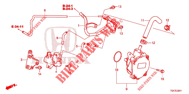 INSTALL PIPE/VACUUM PUMP (DIESEL) (1.6L) for Honda CR-V DIESEL 1.6 EXECUTIVE NAVI 5 Doors 6 speed manual 2014