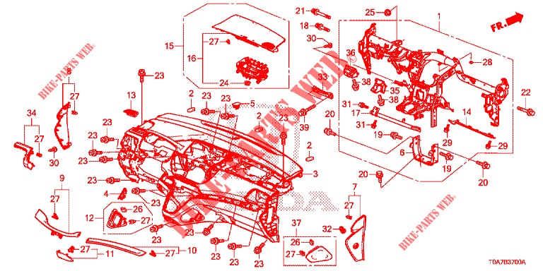 INSTRUMENT PANEL UPPER (LH) for Honda CR-V DIESEL 1.6 EXECUTIVE NAVI 5 Doors 6 speed manual 2014