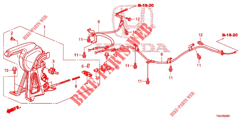 PARKING BRAKE (2.0L) (DIESEL) (LH) for Honda CR-V DIESEL 1.6 EXECUTIVE NAVI 5 Doors 6 speed manual 2014