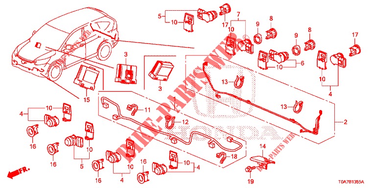 PARKING SENSOR  for Honda CR-V DIESEL 1.6 EXECUTIVE NAVI 5 Doors 6 speed manual 2014