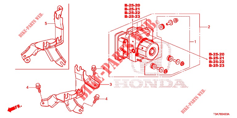 VSA MODULATOR (RH)('00 )  for Honda CR-V DIESEL 1.6 EXECUTIVE NAVI 5 Doors 6 speed manual 2014