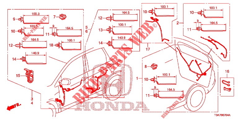 WIRE HARNESS (LH) (5) for Honda CR-V DIESEL 1.6 EXECUTIVE NAVI 5 Doors 6 speed manual 2014