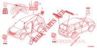 EMBLEMS/CAUTION LABELS  for Honda CR-V DIESEL 2.2 COMFORT 5 Doors 6 speed manual 2014