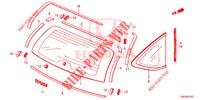 REAR WINDSHIELD/QUARTER G LASS  for Honda CR-V DIESEL 2.2 COMFORT 5 Doors 6 speed manual 2014