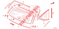 REAR WINDSHIELD/QUARTER G LASS  for Honda CR-V DIESEL 2.2 COMFORT 5 Doors 5 speed automatic 2014