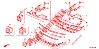 FRONT GRILLE/MOLDING  for Honda CR-V DIESEL 2.2 ELEGANCE L 5 Doors 6 speed manual 2014