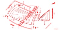 REAR WINDSHIELD/QUARTER G LASS  for Honda CR-V DIESEL 2.2 ELEGANCE L 5 Doors 6 speed manual 2014