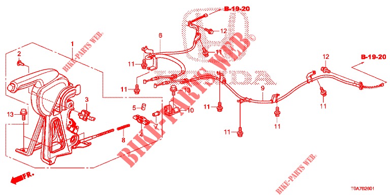 PARKING BRAKE (2.0L) (DIESEL) (LH) for Honda CR-V DIESEL 2.2 ELEGANCE L 5 Doors 6 speed manual 2014