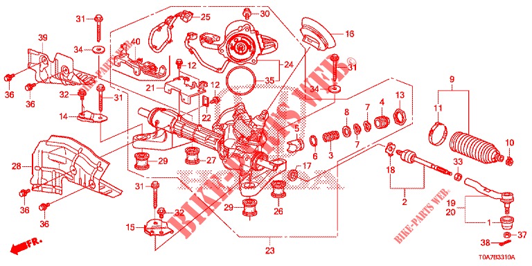 P.S. GEAR BOX (LH) for Honda CR-V DIESEL 2.2 ELEGANCE L 5 Doors 6 speed manual 2014