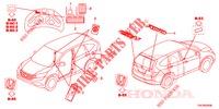 EMBLEMS/CAUTION LABELS  for Honda CR-V DIESEL 2.2 ELEGANCE L 5 Doors 5 speed automatic 2014