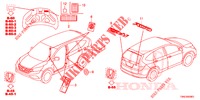 EMBLEMS/CAUTION LABELS  for Honda CR-V DIESEL 1.6 COMFORT 5 Doors 6 speed manual 2015