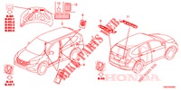 EMBLEMS/CAUTION LABELS  for Honda CR-V DIESEL 1.6 ELEGANCE NAVI 4WD 5 Doors 6 speed manual 2015
