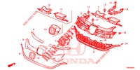 FRONT GRILLE/MOLDING (2) for Honda CR-V DIESEL 1.6 ELEGANCE NAVI 4WD 5 Doors 6 speed manual 2015