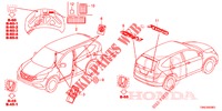 EMBLEMS/CAUTION LABELS  for Honda CR-V DIESEL 1.6 ELEGANCE NAVI 4WD 5 Doors 9 speed automatic 2015
