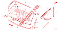 REAR WINDSHIELD/QUARTER G LASS (2) for Honda CR-V DIESEL 1.6 EXECUTIVE NAVI 5 Doors 6 speed manual 2015