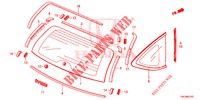 REAR WINDSHIELD/QUARTER G LASS  for Honda CR-V DIESEL 2.2 EXCLUSIVE NAVI 5 Doors 6 speed manual 2014