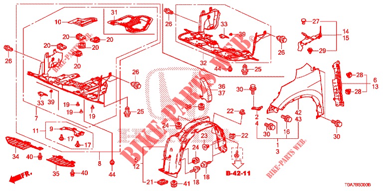FRONT FENDERS  for Honda CR-V DIESEL 2.2 EXCLUSIVE NAVI 5 Doors 6 speed manual 2014