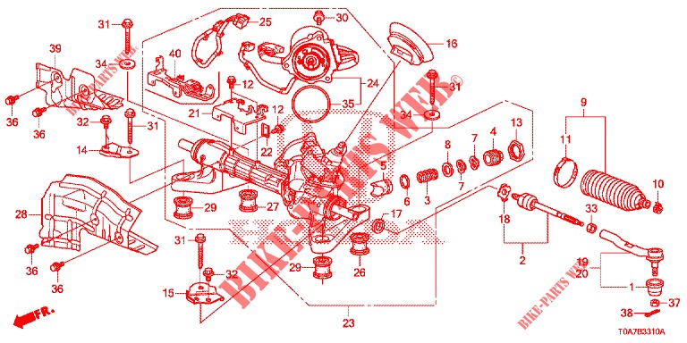 P.S. GEAR BOX (LH) for Honda CR-V DIESEL 2.2 EXCLUSIVE NAVI 5 Doors 6 speed manual 2014