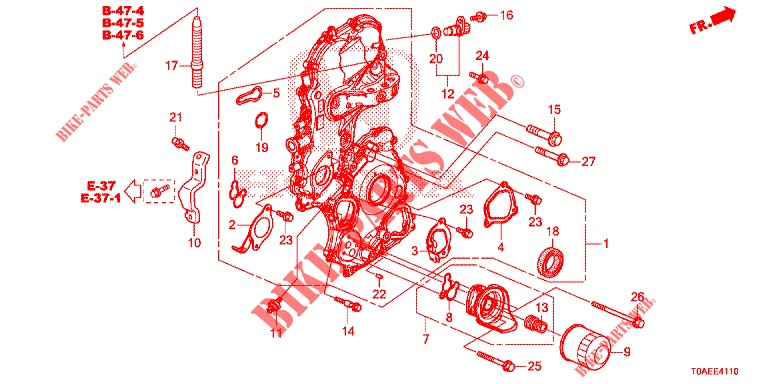 CHAIN CASE (DIESEL) for Honda CR-V DIESEL 1.6 INNOVA 5 Doors 9 speed automatic 2015