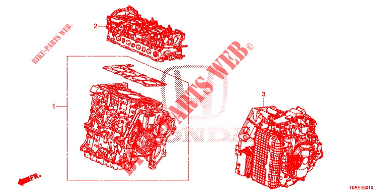 ENGINE ASSY./TRANSMISSION  ASSY. (DIESEL) for Honda CR-V DIESEL 1.6 INNOVA 5 Doors 9 speed automatic 2015