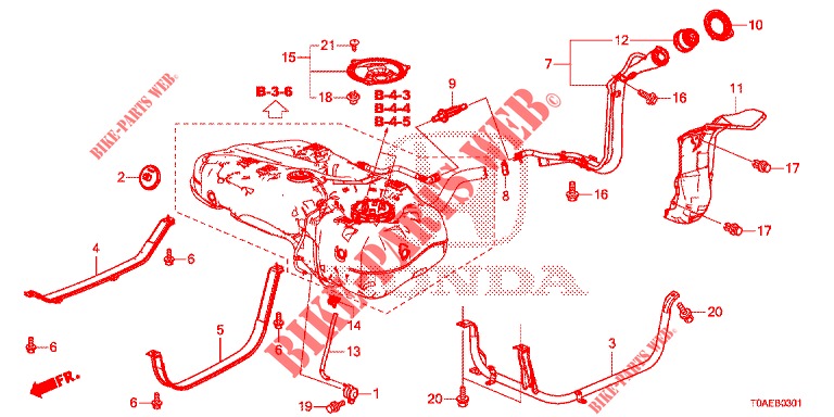 FUEL FILLER PIPE (DIESEL) for Honda CR-V DIESEL 1.6 INNOVA 5 Doors 9 speed automatic 2015