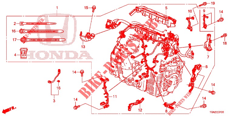 WIRE HARNESS (DIESEL) (2) for Honda CR-V DIESEL 1.6 INNOVA 5 Doors 9 speed automatic 2015