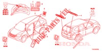 EMBLEMS/CAUTION LABELS  for Honda CR-V DIESEL 2.2 ELEGANCE 5 Doors 6 speed manual 2014