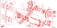 FRONT BRAKE (1) for Honda CR-V DIESEL 2.2 ELEGANCE 5 Doors 6 speed manual 2014