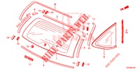 REAR WINDSHIELD/QUARTER G LASS  for Honda CR-V DIESEL 2.2 ELEGANCE 5 Doors 6 speed manual 2014