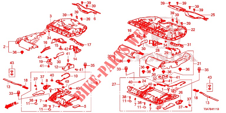 REAR SEAT COMPONENTS (2) for Honda CR-V DIESEL 2.2 ELEGANCE 5 Doors 6 speed manual 2014