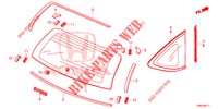 REAR WINDSHIELD/QUARTER G LASS (2) for Honda CR-V DIESEL 1.6 EXCLUSIVE NAVI 4WD 5 Doors 6 speed manual 2015