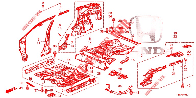 FLOOR/INNER PANELS  for Honda CR-V DIESEL 1.6 ELEGANCE NAVI 5 Doors 6 speed manual 2018