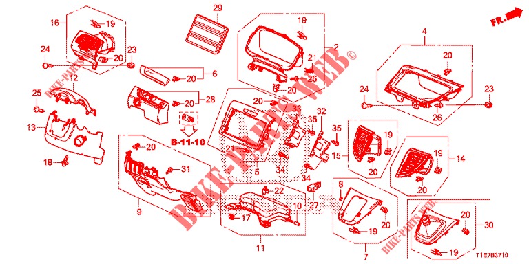 INSTRUMENT GARNISH (COTE DE CONDUCTEUR) (LH) for Honda CR-V DIESEL 1.6 ELEGANCE NAVI 5 Doors 6 speed manual 2018