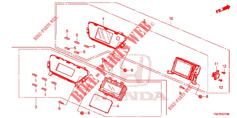 CENTER DISPLAY (LH) for Honda CR-V DIESEL 2.2 EXCLUSIVE 5 Doors 6 speed manual 2013