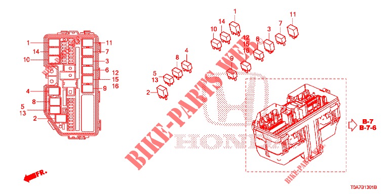 CONTROL UNIT (COMPARTIMENT MOTEUR) (2) for Honda CR-V DIESEL 2.2 EXCLUSIVE 5 Doors 6 speed manual 2013