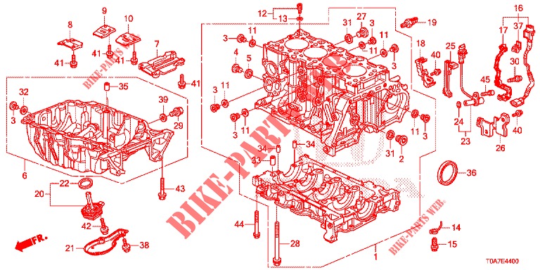 CYLINDER BLOCK/OIL PAN (DIESEL) (2.2L) for Honda CR-V DIESEL 2.2 EXCLUSIVE 5 Doors 6 speed manual 2013