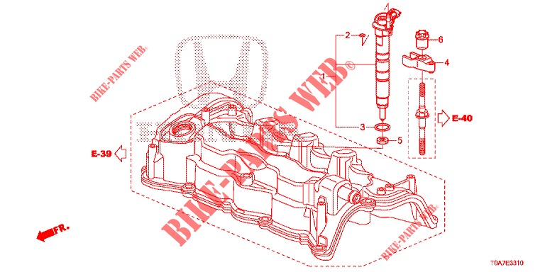 FUEL INJECTOR (DIESEL) (2.2L) for Honda CR-V DIESEL 2.2 EXCLUSIVE 5 Doors 6 speed manual 2013