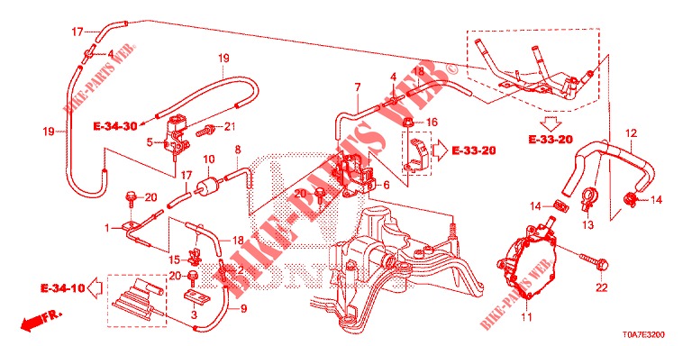 INSTALL PIPE/VACUUM PUMP (DIESEL) (2.2L) for Honda CR-V DIESEL 2.2 EXCLUSIVE 5 Doors 6 speed manual 2013