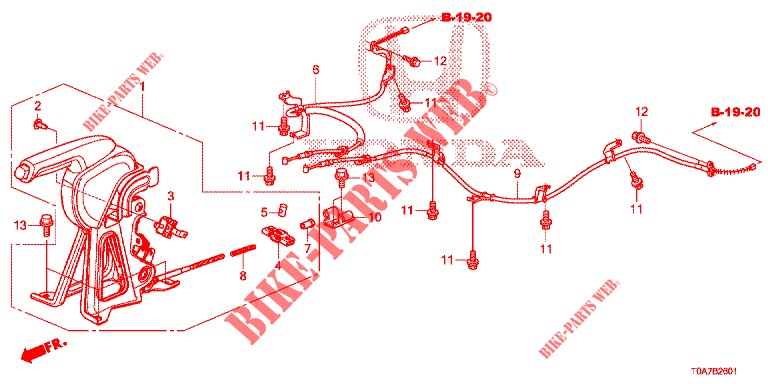 PARKING BRAKE (2.0L) (DIESEL) (LH) for Honda CR-V DIESEL 2.2 EXCLUSIVE 5 Doors 6 speed manual 2013