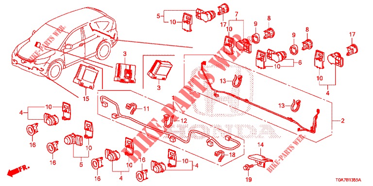 PARKING SENSOR  for Honda CR-V DIESEL 2.2 EXCLUSIVE 5 Doors 6 speed manual 2013