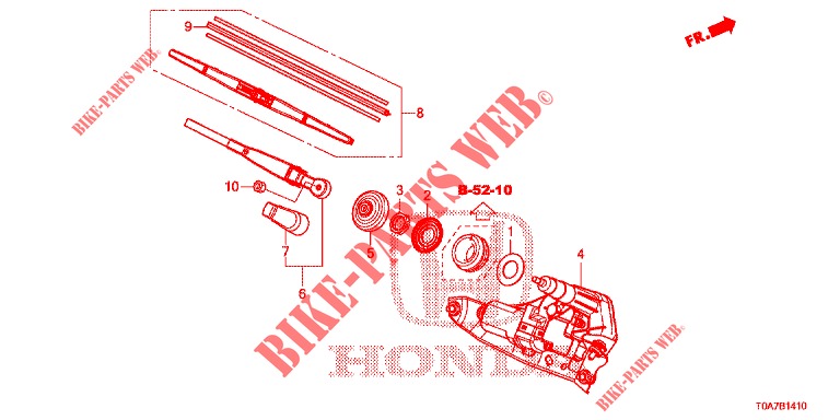 REAR WINDSHIELD WIPER  for Honda CR-V DIESEL 2.2 EXCLUSIVE 5 Doors 6 speed manual 2013