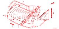 REAR WINDSHIELD/QUARTER G LASS  for Honda CR-V DIESEL 2.2 COMFORT 5 Doors 6 speed manual 2013